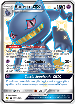 Banette-GX SV61/SV94 — Destino Sfuggente (Italian Pokémon TCG card)