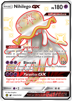 Nihilego-GX SV62/SV94 — Destino Sfuggente (Italian Pokémon TCG card)