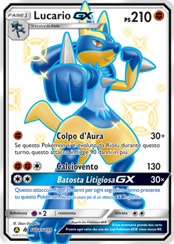Lucario-GX SV64/SV94 — Destino Sfuggente (Italian Pokémon TCG card)