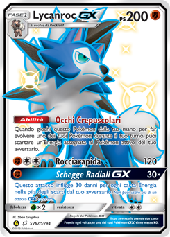 Lycanroc-GX SV67/SV94 — Destino Sfuggente (Italian Pokémon TCG card)