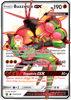 Buzzwole-GX SV68/SV94 — Destino Sfuggente (Italian Pokémon TCG card)