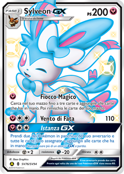 Sylveon-GX SV76/SV94 — Destino Sfuggente (Italian Pokémon TCG card)