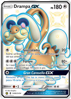Drampa-GX SV80/SV94 — Destino Sfuggente (Italian Pokémon TCG card)