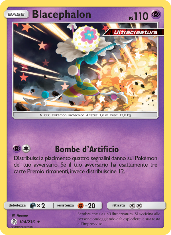 Blacephalon 104/271 — Cosmic Eclipse (Italian Pokémon TCG card)