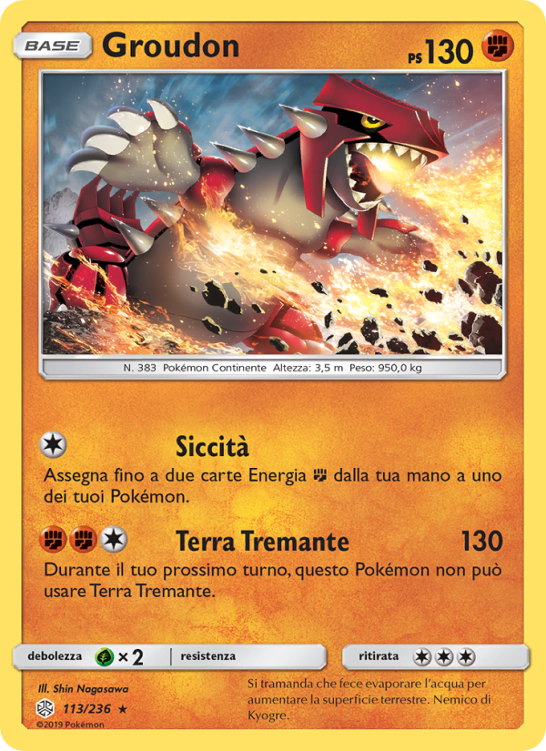 Groudon 113/271 — Cosmic Eclipse (Italian Pokémon TCG card)