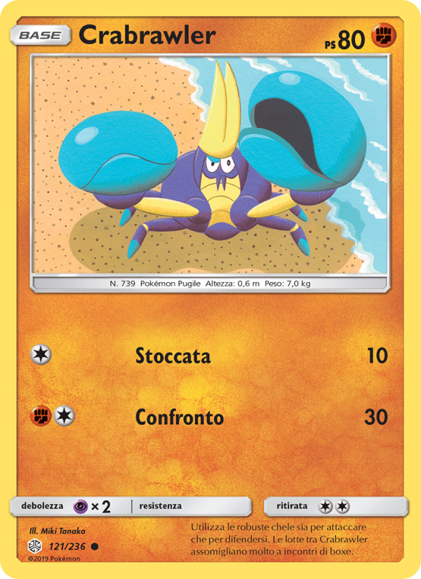 Crabrawler 121/271 — Cosmic Eclipse (Italian Pokémon TCG card)