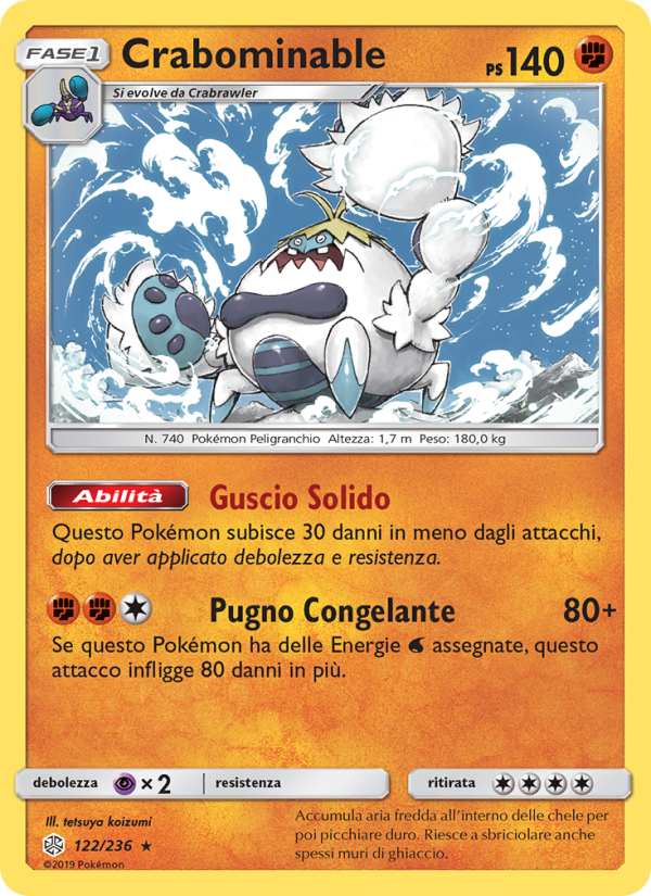 Crabominable 122/271 — Cosmic Eclipse (Italian Pokémon TCG card)
