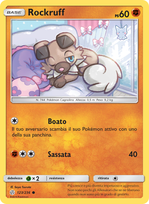 Rockruff 123/271 — Cosmic Eclipse (Italian Pokémon TCG card)