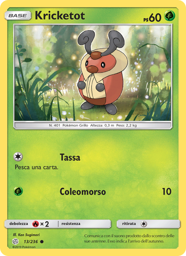 Kricketot 013/271 — Cosmic Eclipse (Italian Pokémon TCG card)