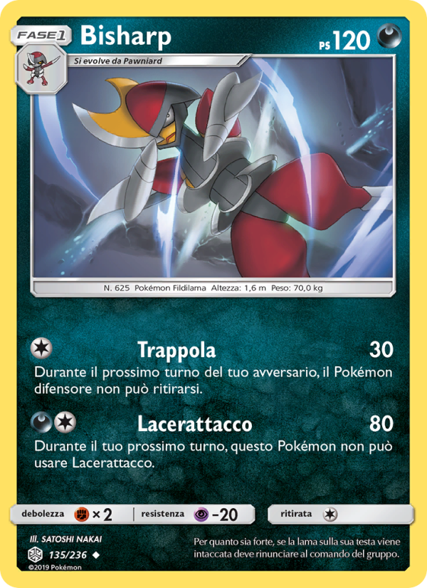 Bisharp 135/271 — Cosmic Eclipse (Italian Pokémon TCG card)