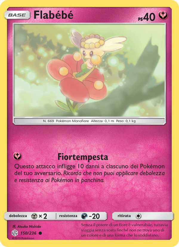 Flabébé 150/271 — Cosmic Eclipse (Italian Pokémon TCG card)