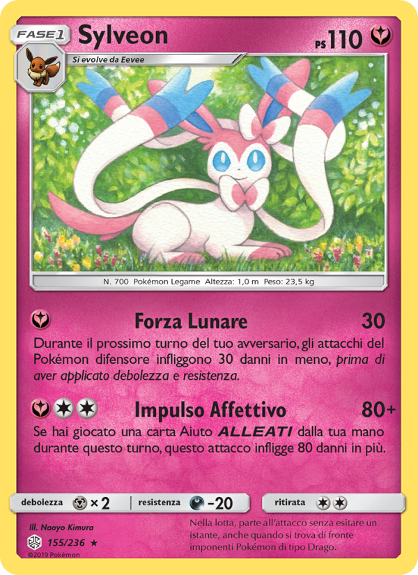 Sylveon 155/271 — Cosmic Eclipse (Italian Pokémon TCG card)