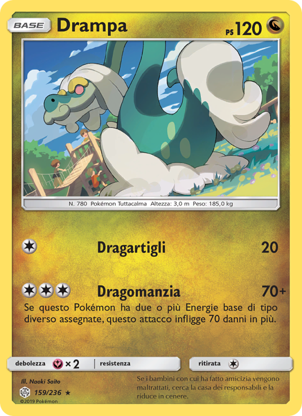 Drampa 159/271 — Cosmic Eclipse (Italian Pokémon TCG card)