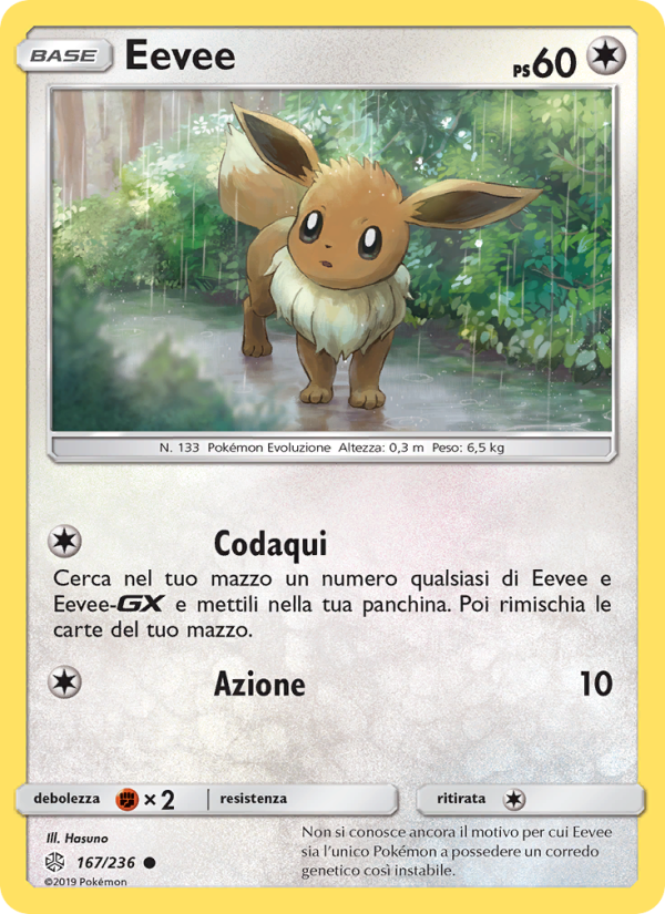 Eevee 167/271 — Cosmic Eclipse (Italian Pokémon TCG card)