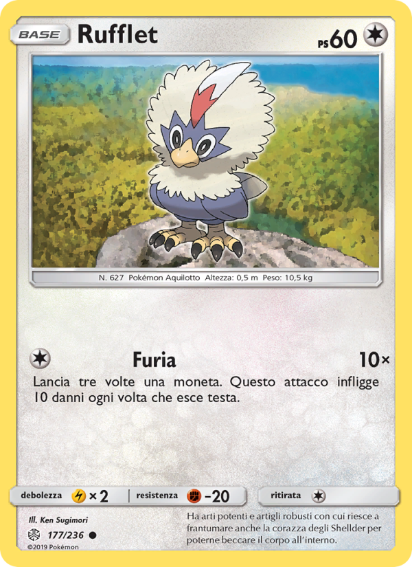 Rufflet 177/271 — Cosmic Eclipse (Italian Pokémon TCG card)