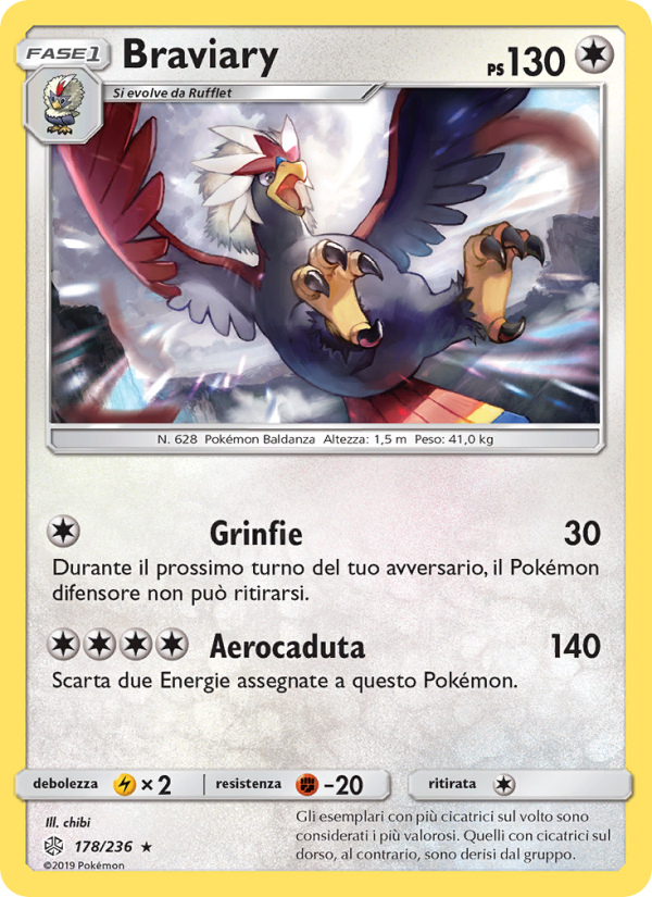 Braviary 178/271 — Cosmic Eclipse (Italian Pokémon TCG card)