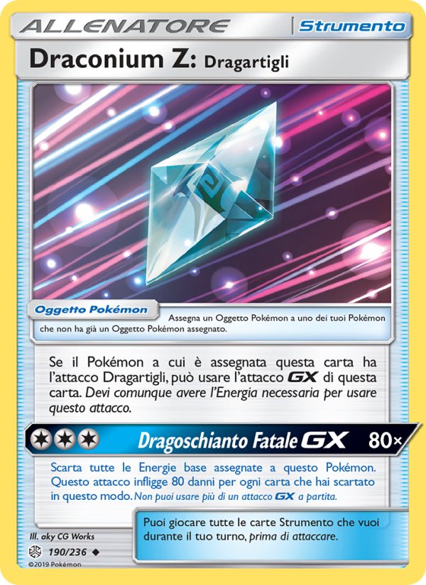 Draconium Z: Dragartigli 190/271 — Cosmic Eclipse (Italian Pokémon TCG card)