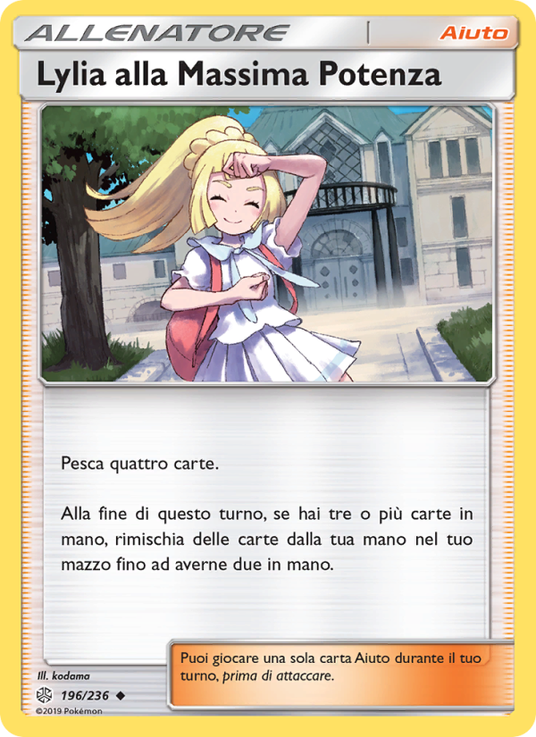 Lylia alla Massima Potenza 196/271 — Cosmic Eclipse (Italian Pokémon TCG card)