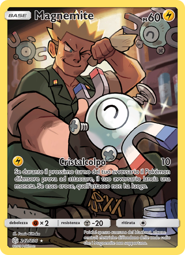 Magnemite 242/271 — Cosmic Eclipse (Italian Pokémon TCG card)