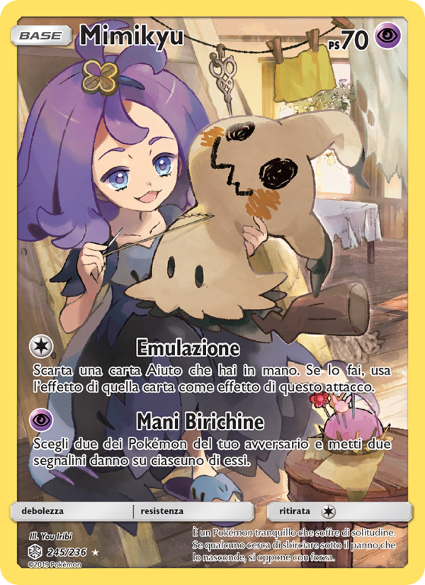 Mimikyu 245/271 — Cosmic Eclipse (Italian Pokémon TCG card)