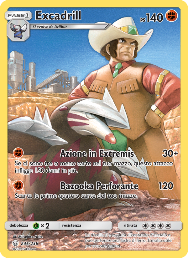 Excadrill 246/271 — Cosmic Eclipse (Italian Pokémon TCG card)