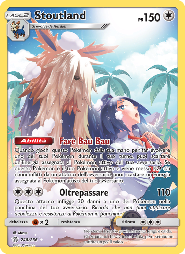 Stoutland 248/271 — Cosmic Eclipse (Italian Pokémon TCG card)