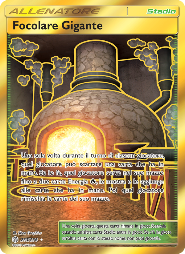 Focolare Gigante 263/271 — Cosmic Eclipse (Italian Pokémon TCG card)