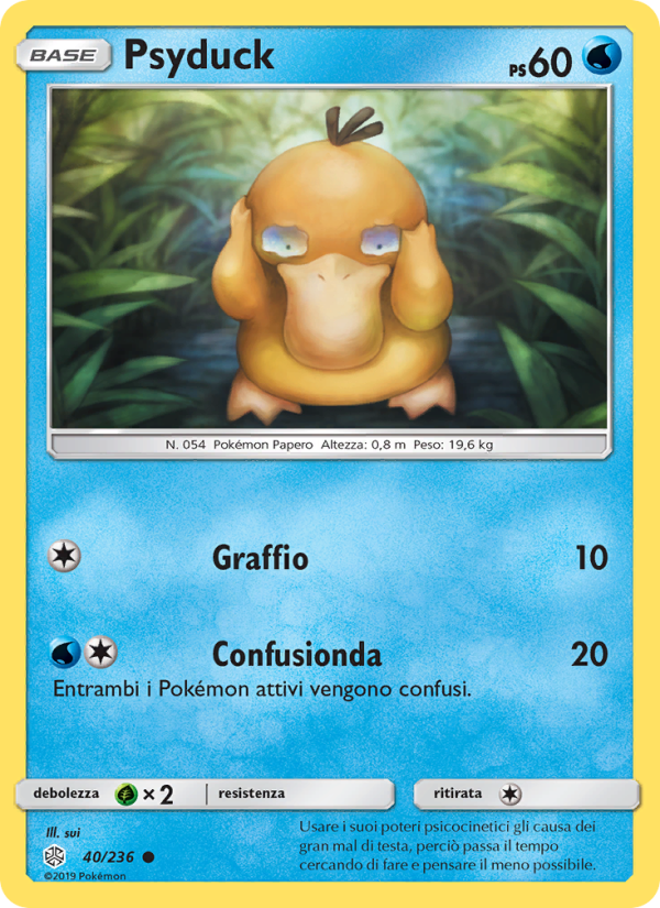 Psyduck 040/271 — Cosmic Eclipse (Italian Pokémon TCG card)