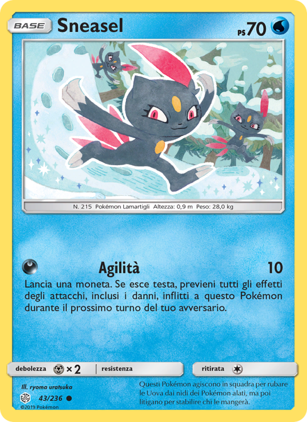 Sneasel 043/271 — Cosmic Eclipse (Italian Pokémon TCG card)