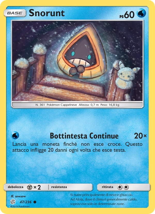 Snorunt 047/271 — Cosmic Eclipse (Italian Pokémon TCG card)