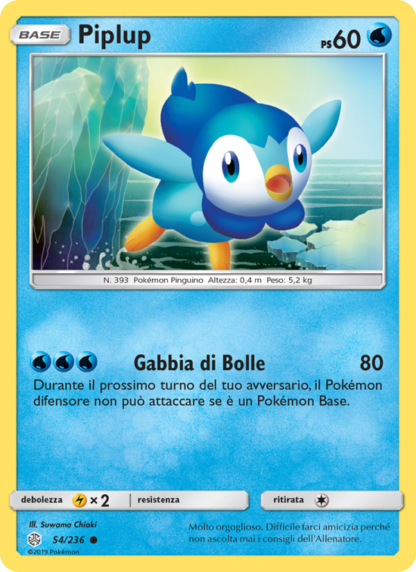 Piplup 054/271 — Cosmic Eclipse (Italian Pokémon TCG card)