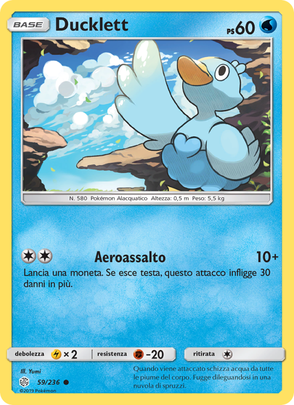 Ducklett 059/271 — Cosmic Eclipse (Italian Pokémon TCG card)