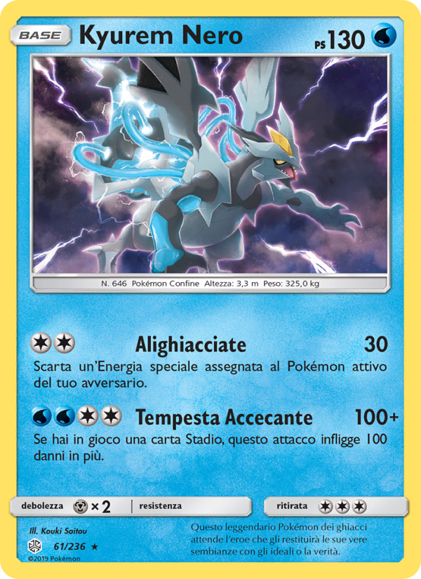 Kyurem Nero 061/271 — Cosmic Eclipse (Italian Pokémon TCG card)