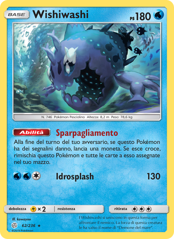 Wishiwashi 062/271 — Cosmic Eclipse (Italian Pokémon TCG card)