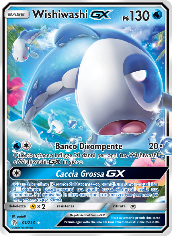 Wishiwashi GX 063/271 — Cosmic Eclipse (Italian Pokémon TCG card)
