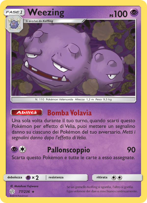 Weezing 077/271 — Cosmic Eclipse (Italian Pokémon TCG card)