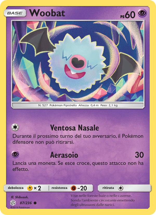 Woobat 087/271 — Cosmic Eclipse (Italian Pokémon TCG card)