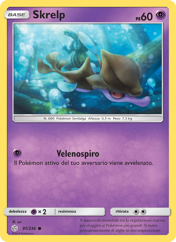 Skrelp 091/271 — Cosmic Eclipse (Italian Pokémon TCG card)