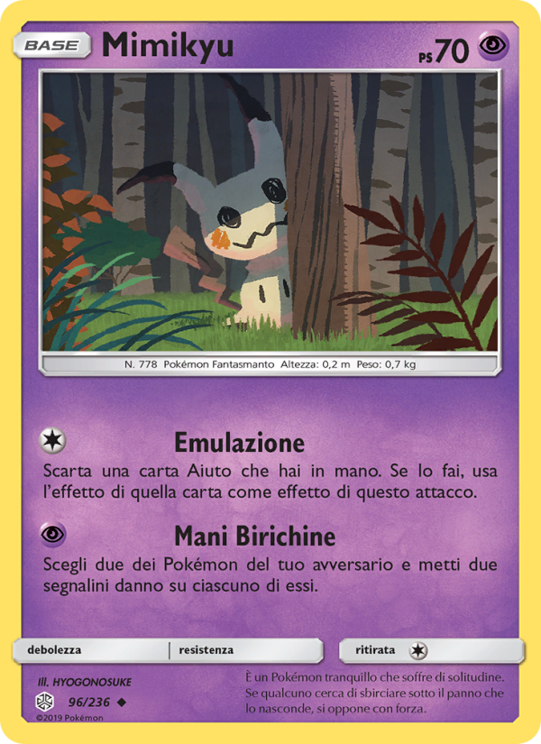 Mimikyu 096/271 — Cosmic Eclipse (Italian Pokémon TCG card)