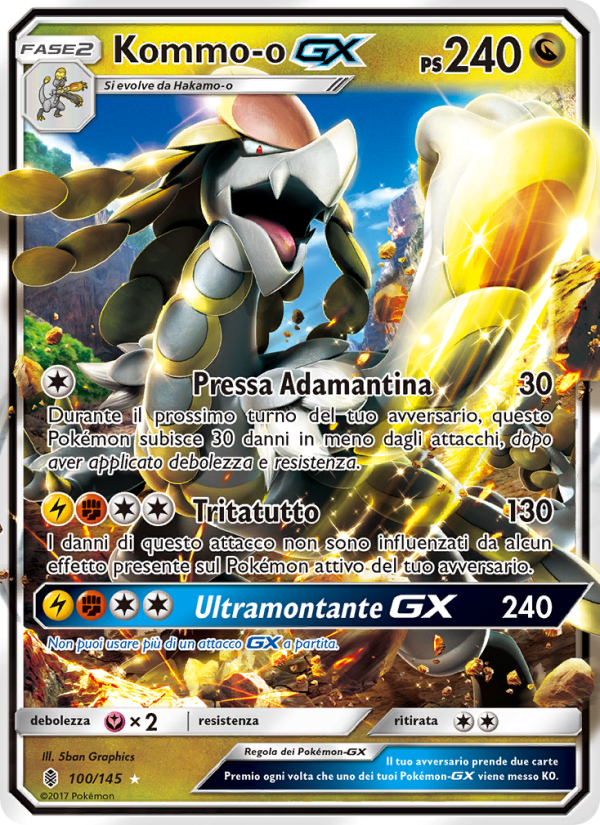 Kommo-o GX 100/169 — Guardians Rising (Italian Pokémon TCG card)