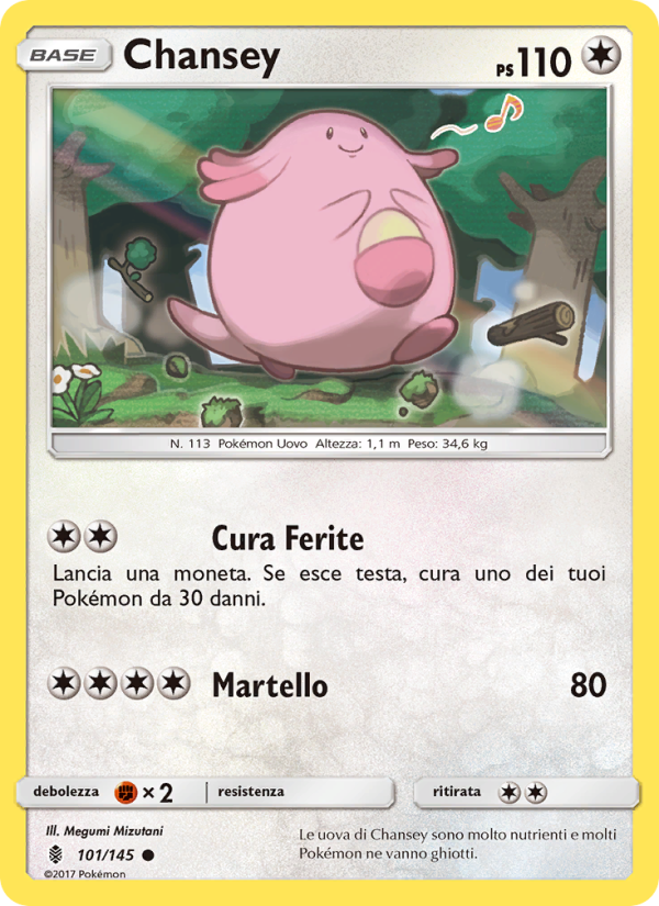 Chansey 101/169 — Guardians Rising (Italian Pokémon TCG card)