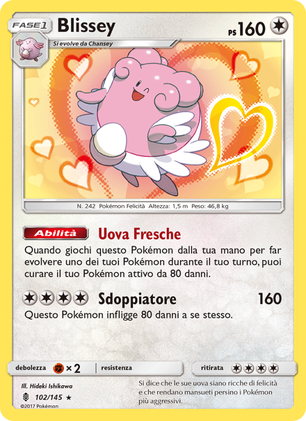 Blissey 102/169 — Guardians Rising (Italian Pokémon TCG card)