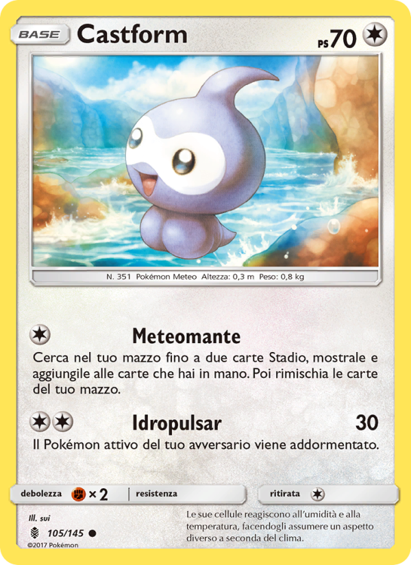 Castform 105/169 — Guardians Rising (Italian Pokémon TCG card)