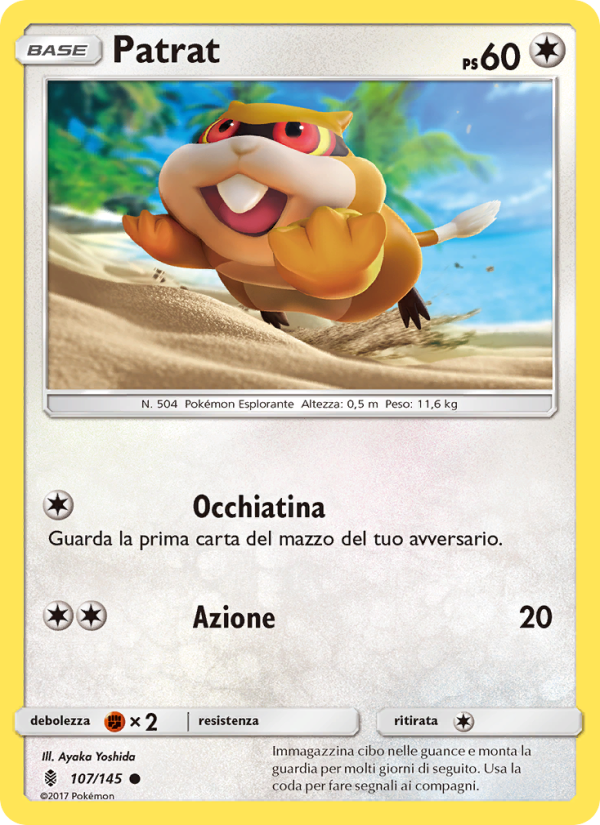 Patrat 107/169 — Guardians Rising (Italian Pokémon TCG card)