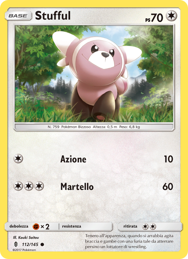 Stufful 112/169 — Guardians Rising (Italian Pokémon TCG card)