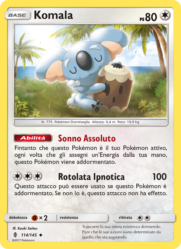 Komala 114/169 — Guardians Rising (Italian Pokémon TCG card)