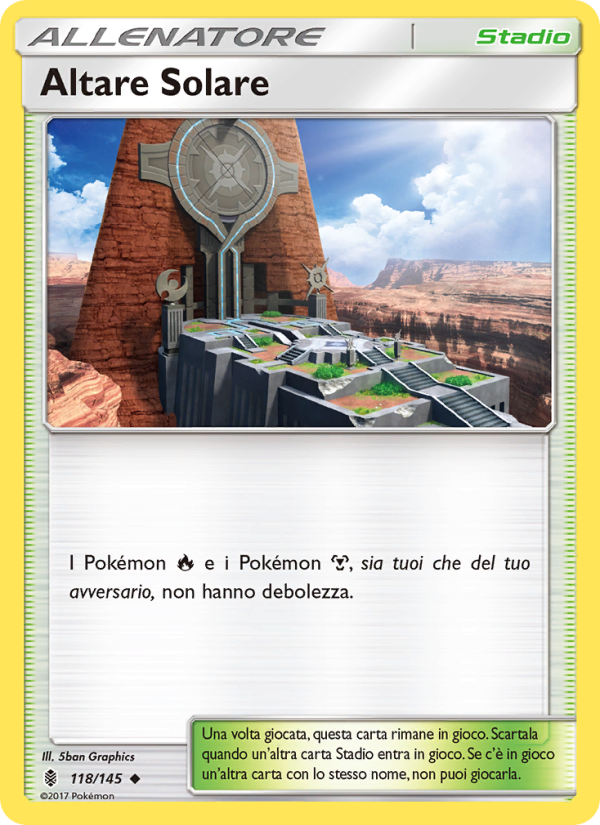 Altare Solare 118/169 — Guardians Rising (Italian Pokémon TCG card)