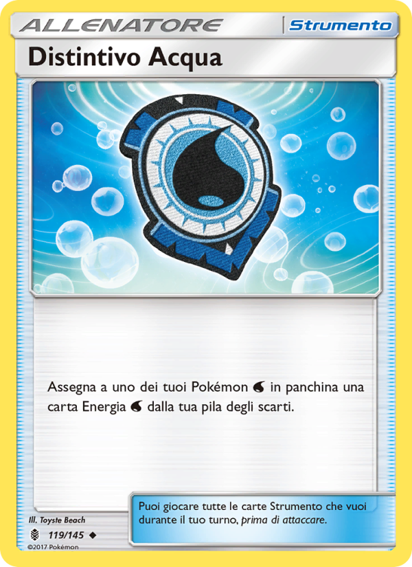 Distintivo Acqua 119/169 — Guardians Rising (Italian Pokémon TCG card)