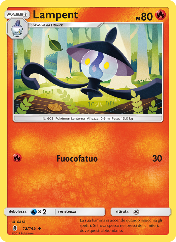 Lampent 012/169 — Guardians Rising (Italian Pokémon TCG card)