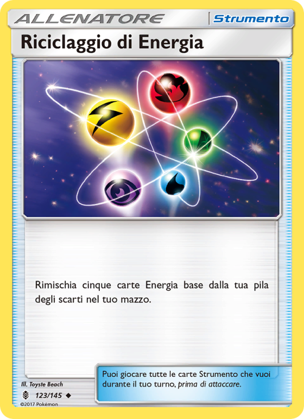 Riciclaggio di Energia 123/169 — Guardians Rising (Italian Pokémon TCG card)